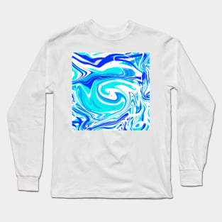 Liquid Marbling Effect Long Sleeve T-Shirt